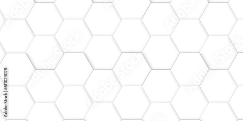 Abstract background with seamless pattern with hexagons . White soft light bubbles pattern of hydrogel balls as contemporary abstract background. White hexagon 3D background texture technology hexagon