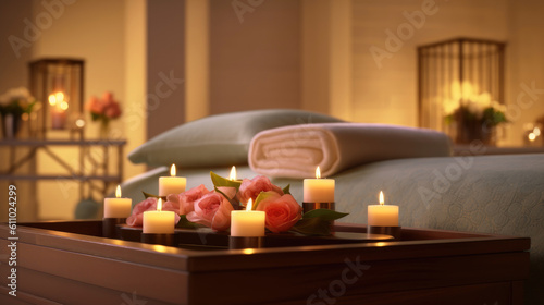 Aromatherapy  spa  beauty treatment and wellness background. Generative AI