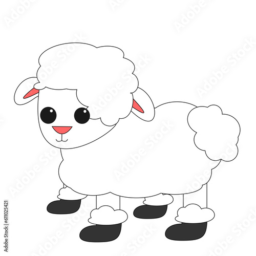 Cute cartoon cow illustration vector