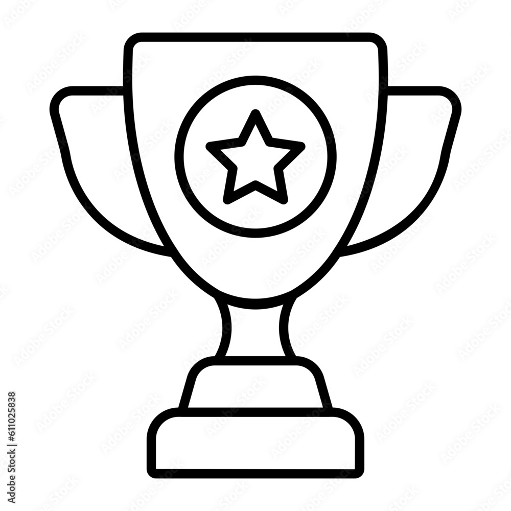 Trophy Thin Line Icon Trophy Thin Line Icon