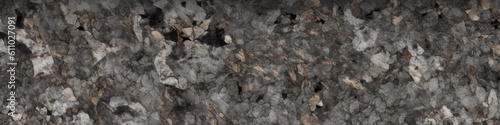 Panorama of polished dark grey granit or marble surface. Generative AI stone panoramic texture background, banner © Friedbert