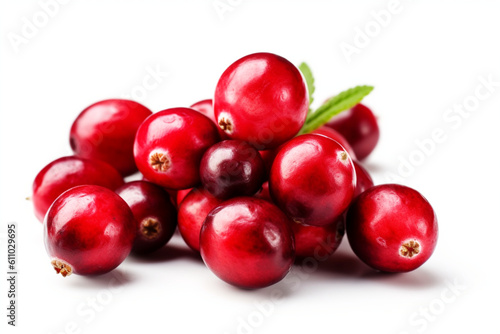 Cranberry isolated on white background,