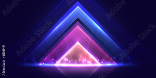 Concept of technology background. Abstract light effect. Dynamic geometric overlapping motion. Futuristic template for banner, presentations, flyers, posters. Vector EPS10.