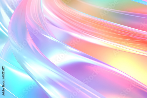 Liquid fluid gradient acid wind metal foil laser background  holographic background  warm color cloth laser background