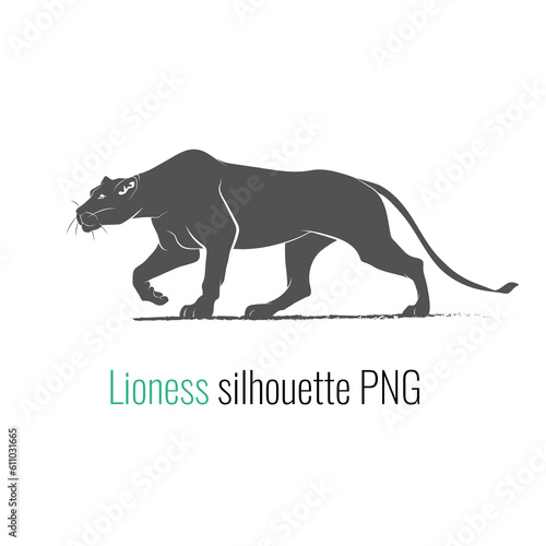 Lioness silhouette PNG