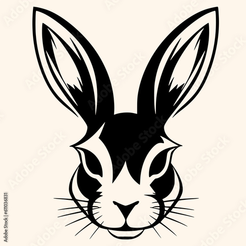 Mouse in black and white, drawing Elegant minimalist style, Illustration