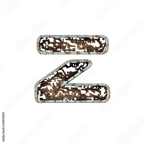 Micro Future 3D Alphabet or PNG Letters