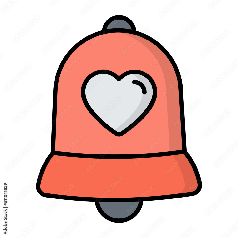 Obraz premium Bell Line Color Icon