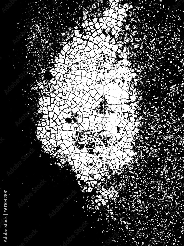 Obraz premium crack ground for abstract background on white background