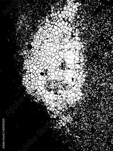 crack ground for abstract background on white background