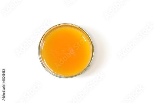 Bild auf Leinwand Glass of orange juice  top view PNG transparent