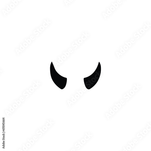 Devil horn Vector icon design illustration Template