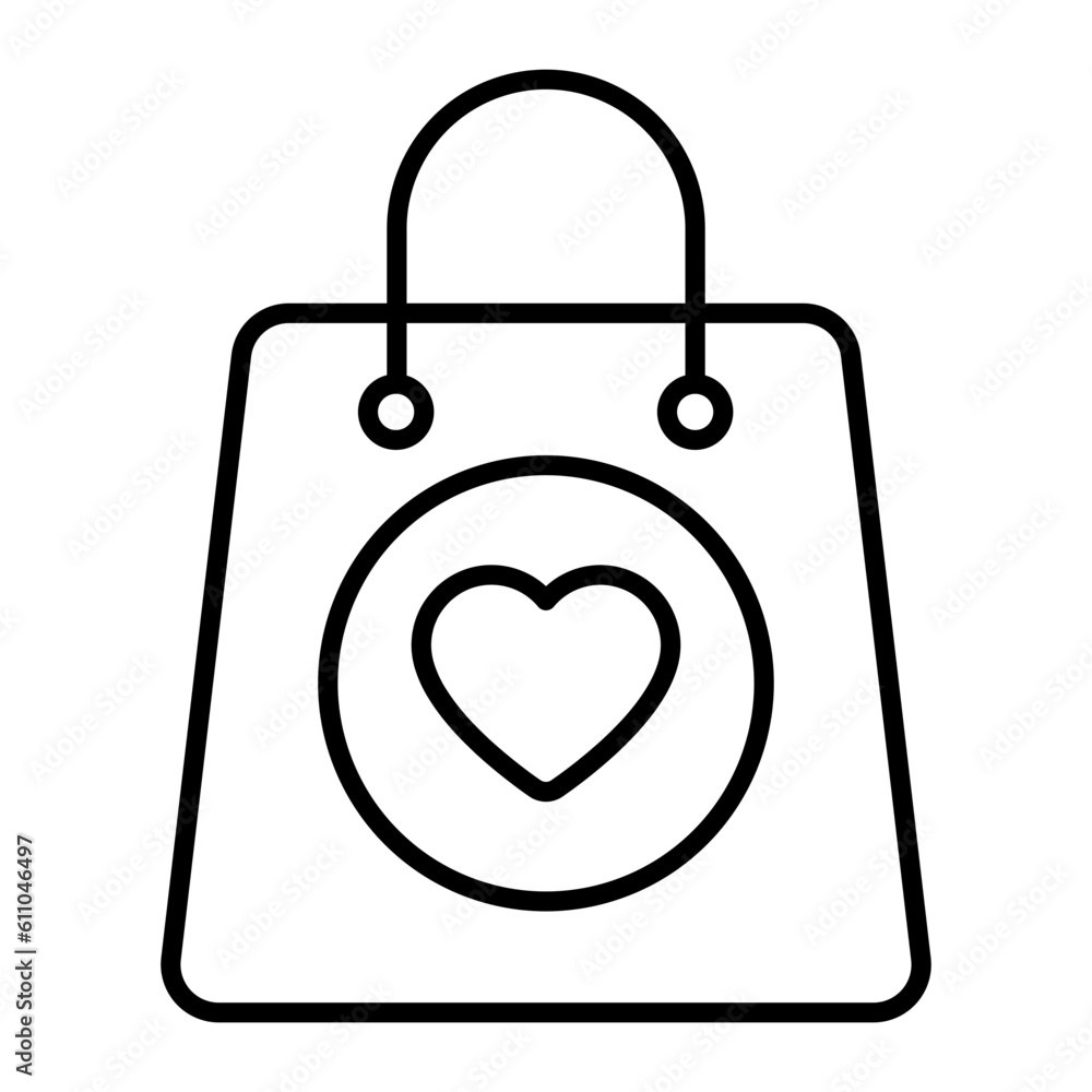 Shopping Bag Thin Line Icon Shopping Bag Thin Line Icon