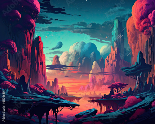 Explore New Horizons with AI-Generated Illustrations of Exotic Planetary Landscapes