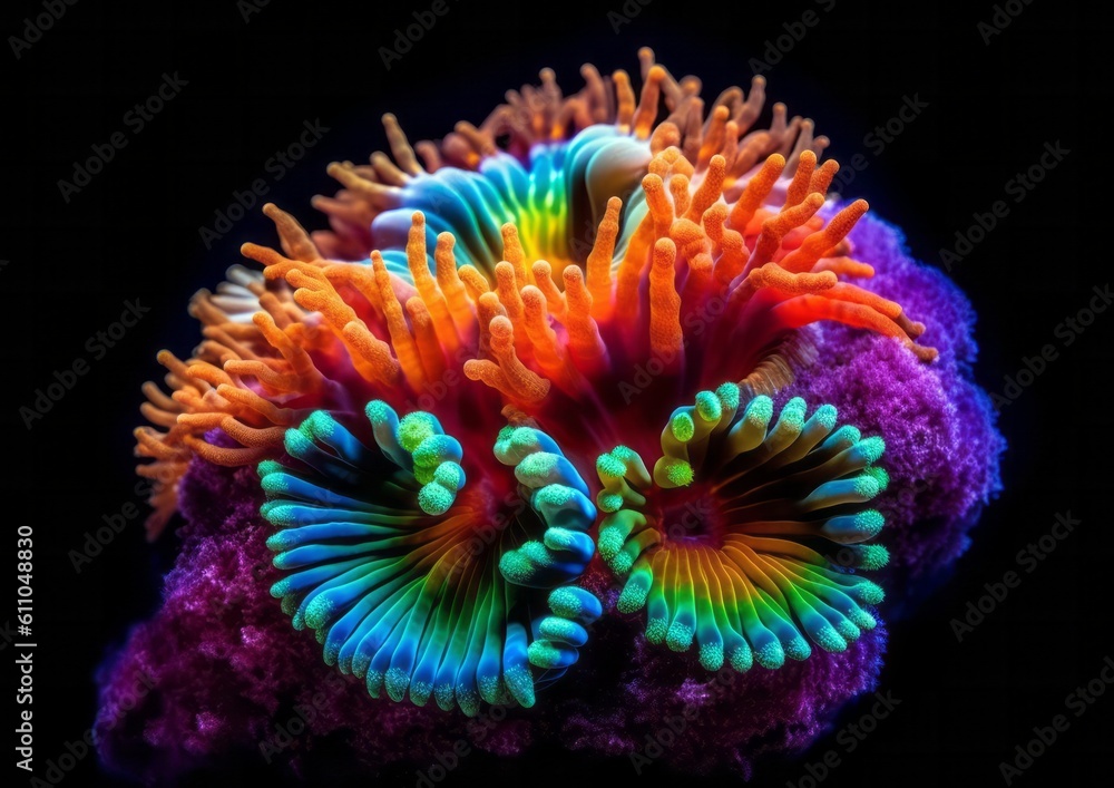 Tropical underwater coral reef. Generative AI. Tropical underwater coral reef. Generative AI.