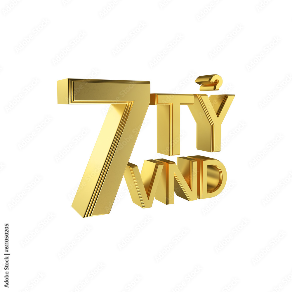 7 Billion Vietnam Dong 3D Gold Number Render Stock Illustration 7-billion-vietnam-dong-3d-gold-number-render-stock-illustration