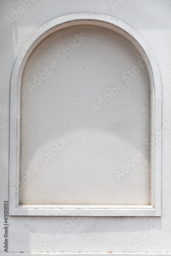 Stylish concrete arch wall feature background with texture and color of Vietnam.