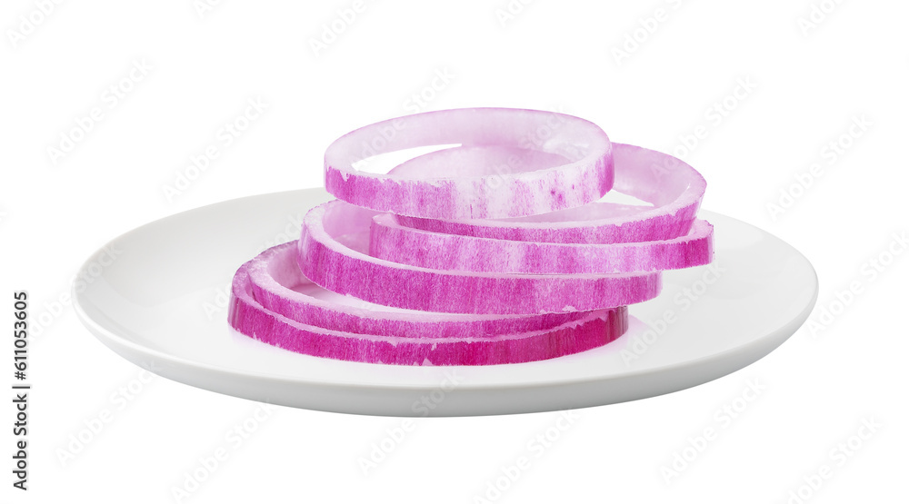 slice onion in a plate isolated on transparent png slice onion in a plate isolated on transparent png