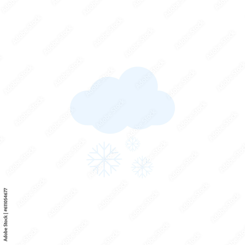 Snowfall weather icon illustration isolated