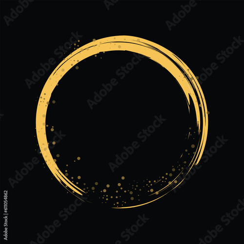 Minimalistic enso zen circle vector image.