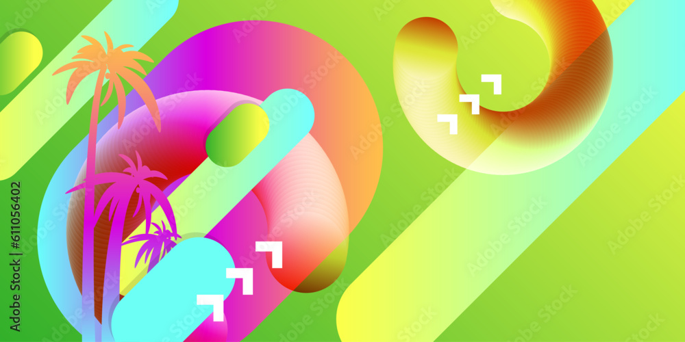 New bright juicy colors fluid shapes eps 10 Summer palms sea party. Flowing and liquid abstract gradient background for banner, poster or book. vector design New bright juicy colors fluid shapes eps 10 Summer palms sea party. Flowing and liquid abstract gradient background for banner, poster or book. vector design