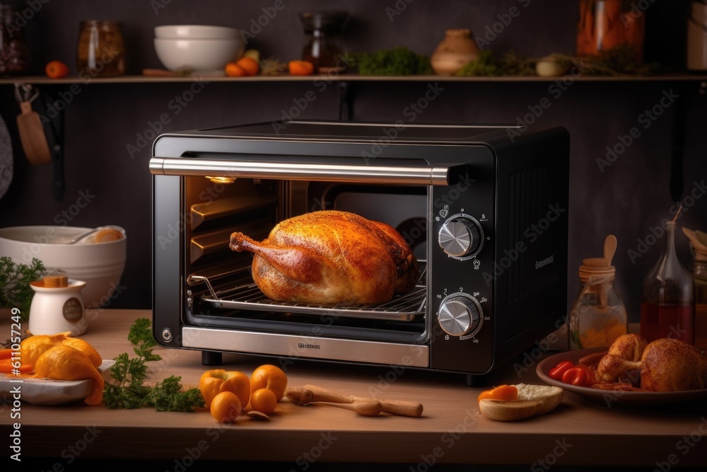smart oven with precise temperature control and built-in timer, perfect for cooking and baking, created with generative ai smart oven with precise temperature control and built-in timer, perfect for cooking and baking, created with generative ai