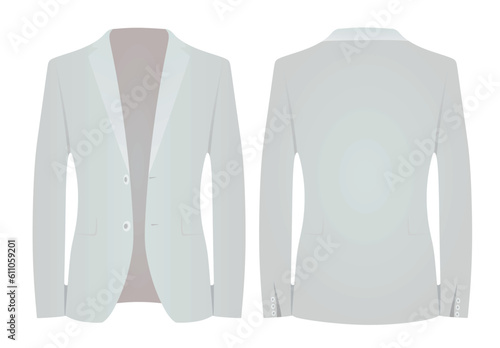 White business tuxedo. vector illustration