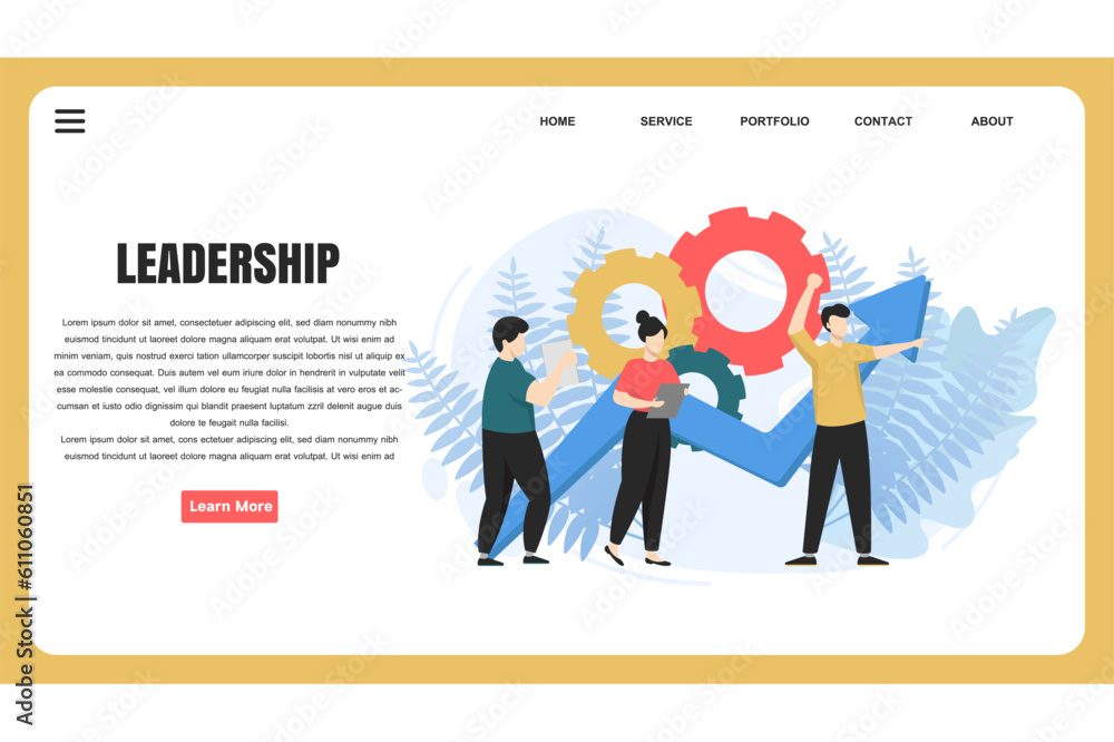 flat design concept Leadership for website and landing page template. perfect for web page design, banner, mobile app, Vector illustration flat design concept Leadership for website and landing page template. perfect for web page design, banner, mobile app, Vector illustration