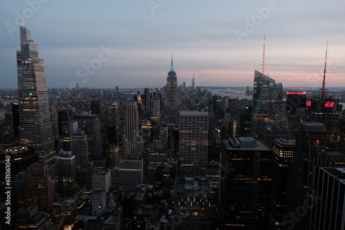 New York Manhattan in sunset