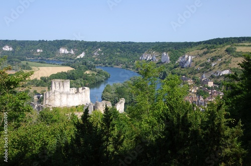 The river Seine in La Roche Guyon in France, Europe