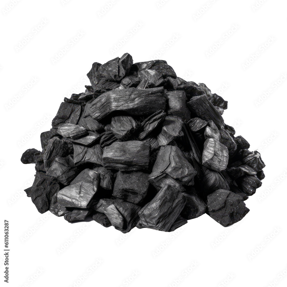 coal isolated on transparent background cutout