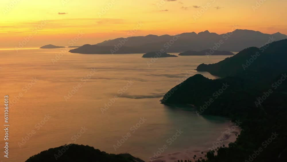Aerial view coastline tropical beach Thailand, ocean and scenery mountain on nature background Koh Chang, Thailand Aerial view coastline tropical beach Thailand, ocean and scenery mountain on nature background Koh Chang, Thailand