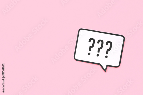 Speech bubble with question...