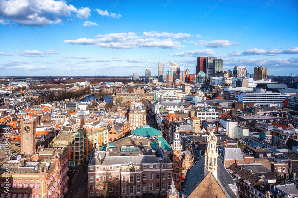 Obraz premium The Hague, Netherlands city centre skyline