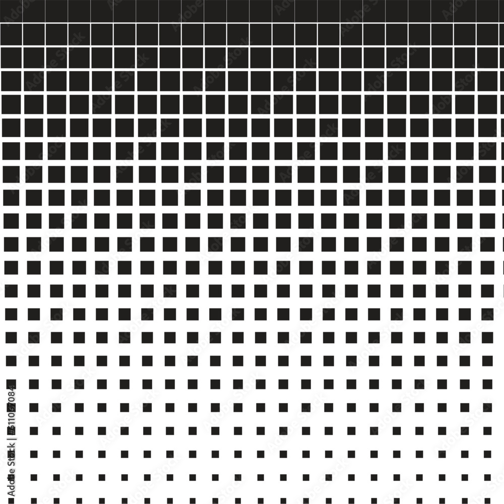 abstract seamless big to small black square halftone pattern. abstract seamless big to small black square halftone pattern.