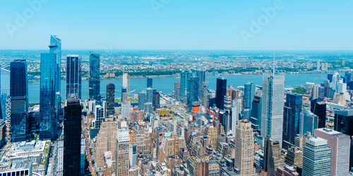 Midtown Manhattan and Hudson River, panoramic view