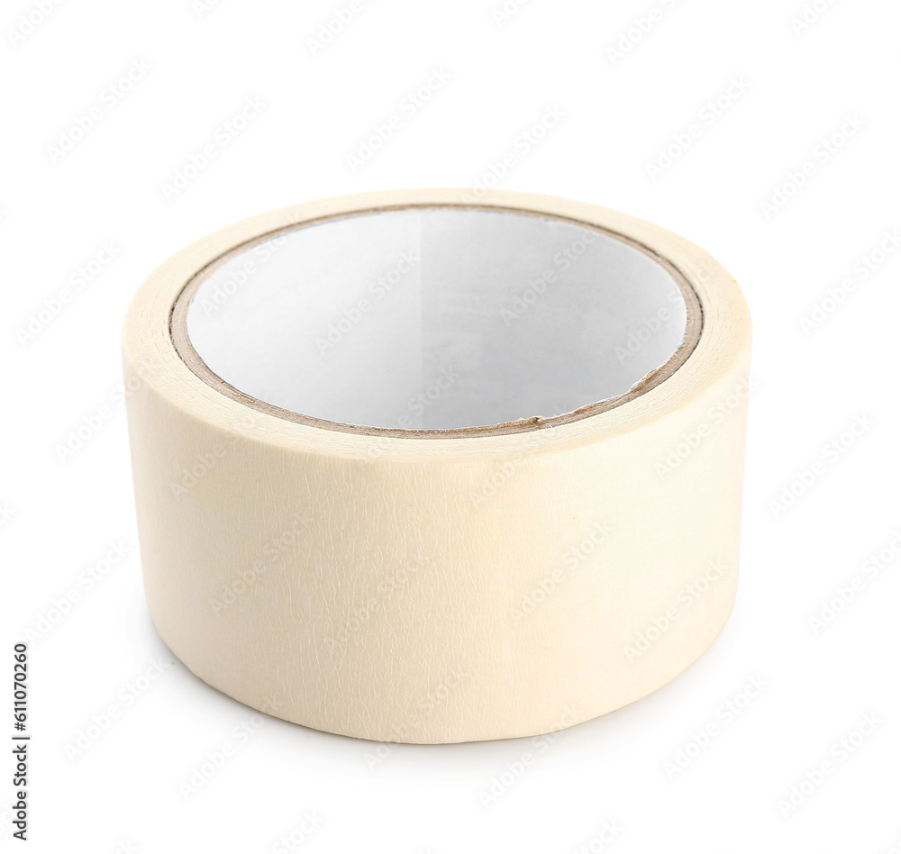 Adhesive tape roll on white background Adhesive tape roll on white background