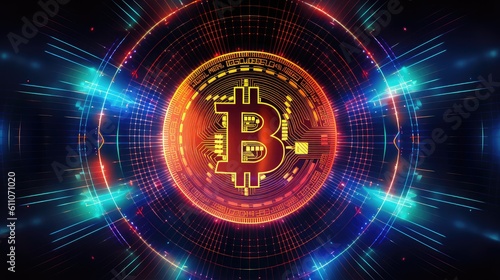 Bitcoin Hologram blockchain crypto currency digital