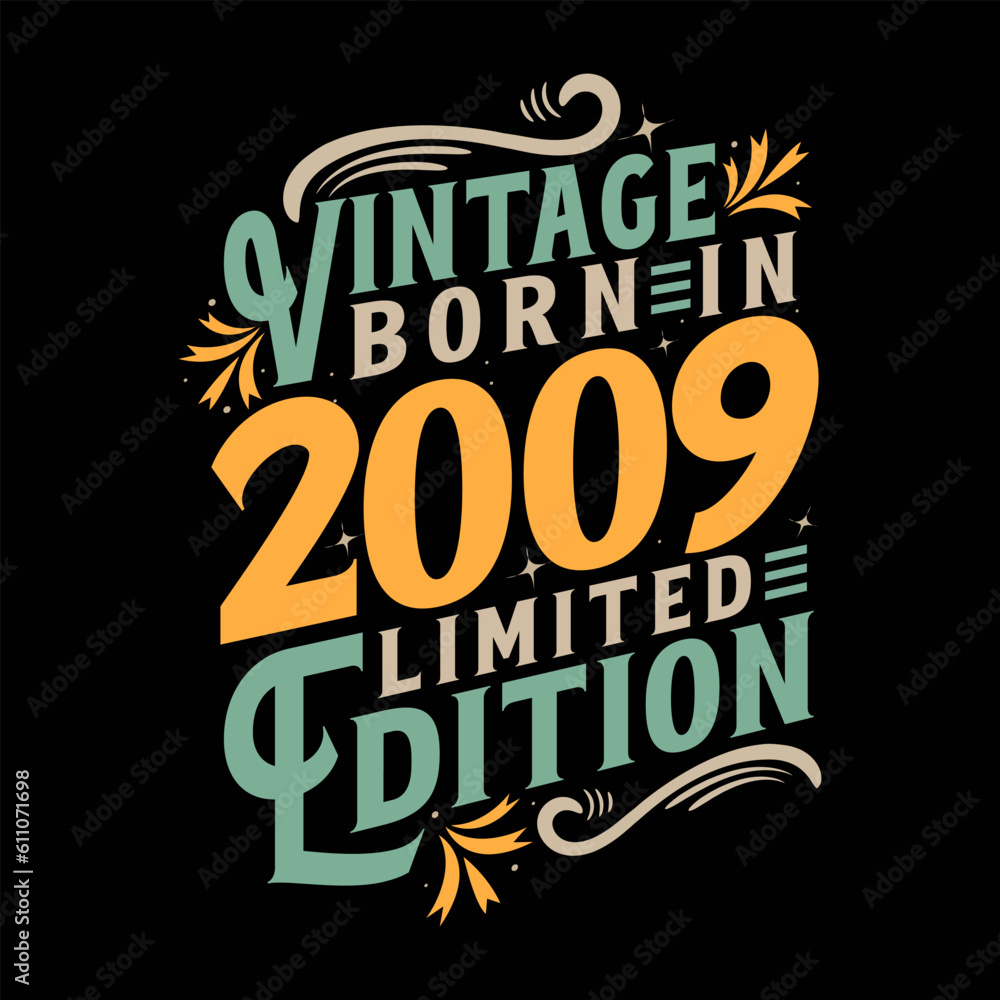 Vintage Born in 2009, Born in Vintage 2009 Birthday Celebration