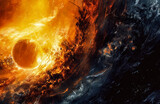 a giant solar storm, illustration, generative ai