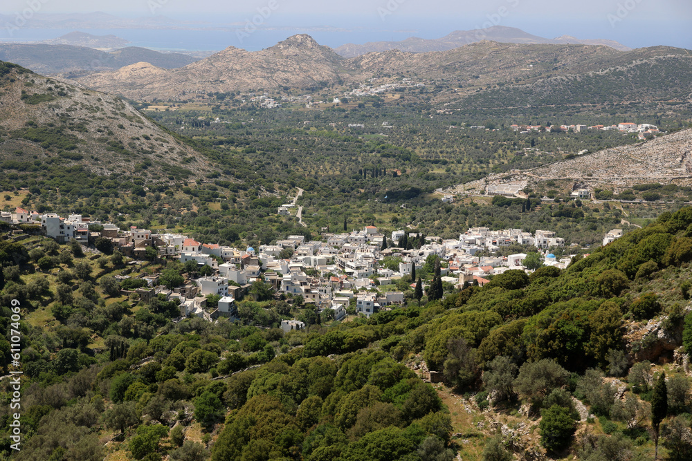 Mountainous landscape on the Cyclades island of Naxos-Greece  