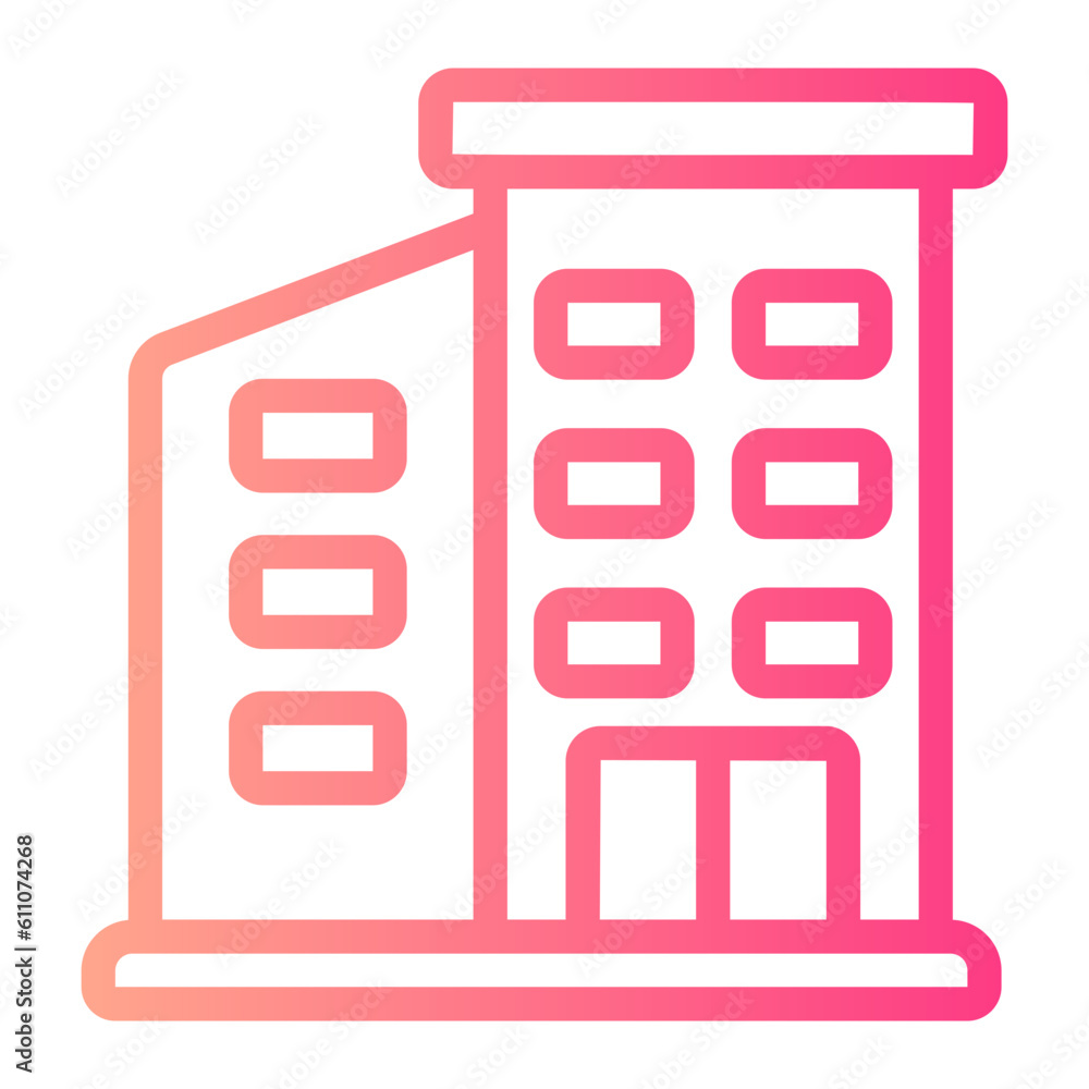 apartment gradient icon apartment gradient icon