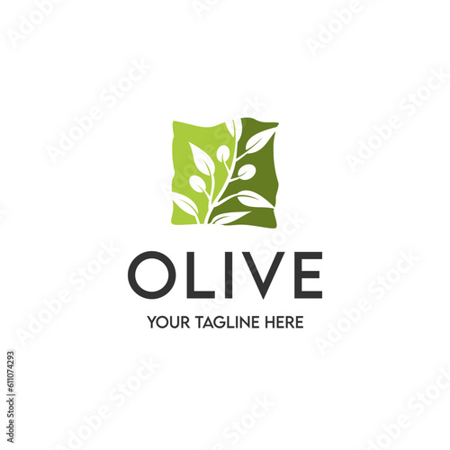Natural Herbal Olive Oil Plant, Olive Leaf Flower logo design suitable for your design need, logo, illustration, animation, etc.