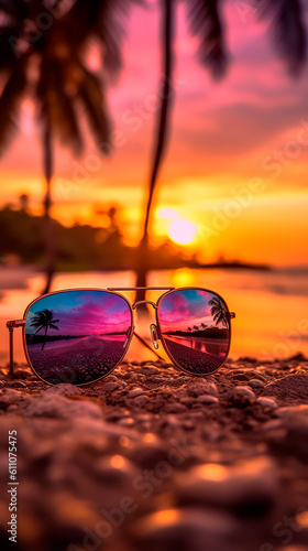 Wallpaper Mural Sonnenbrille am Strand  Torontodigital.ca