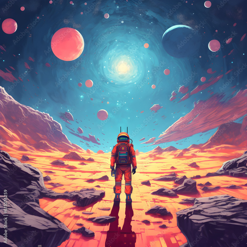 Obraz premium astronaut in space