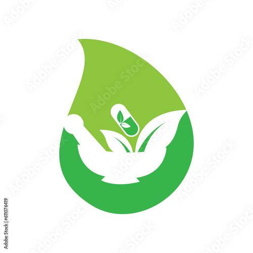 pharmacy logo icon vector template.herbal medicine logo