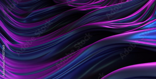 A purple and blue background with wavy lines. Abstract background created with Generative Ai Technology