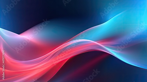 A blue and pink background with wavy lines. Abstract background created with Generative Ai Technology