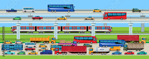 VECTOR EPS10 - transport vehicle in the city.