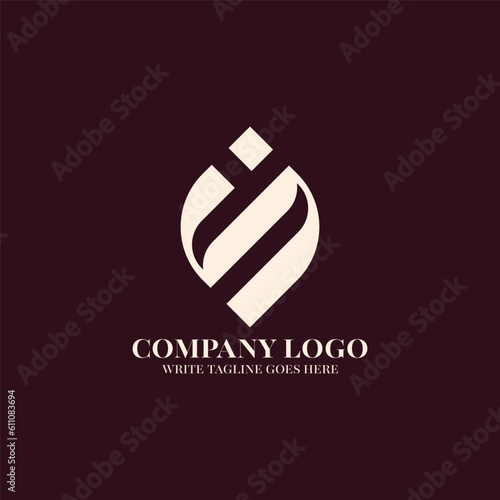 Initial N I logo design template vector illustration minimal logo design